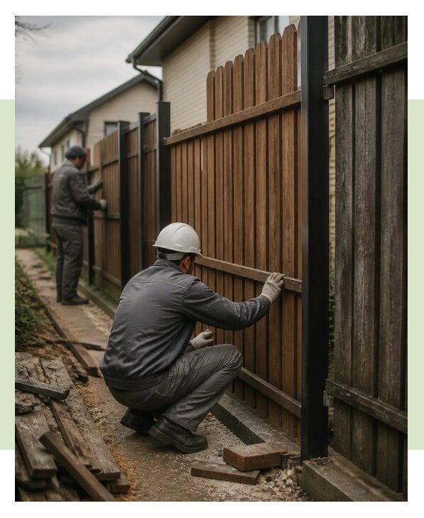 Ремонт забора из профнастила в Зеленокумске по цене от 15273 р. | ЗаборЭксеперт-Злм